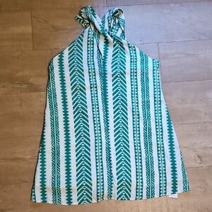 Cupshe Geo Print Green and White Mini Dress